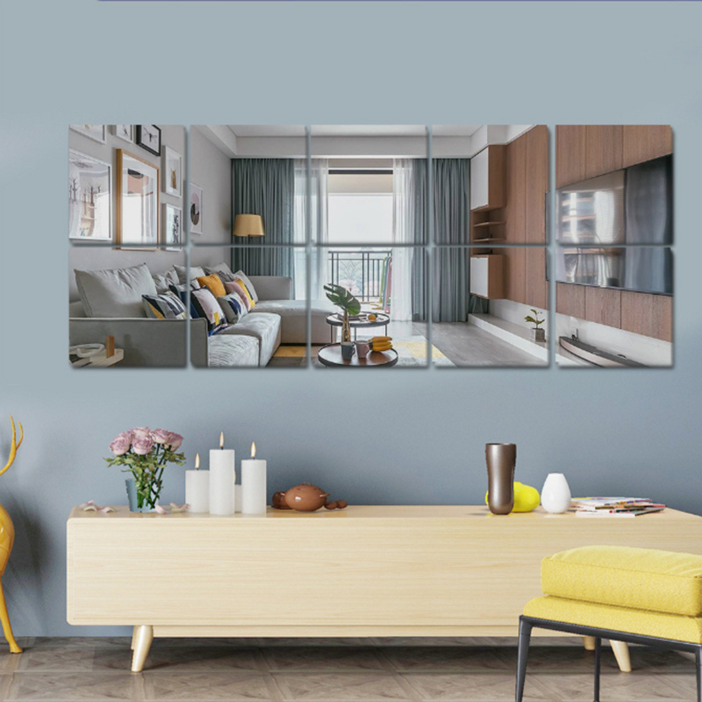 3D Silver Mirror Stickers