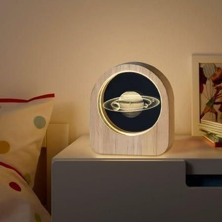 Wooden Solar Galaxy Desk Decor