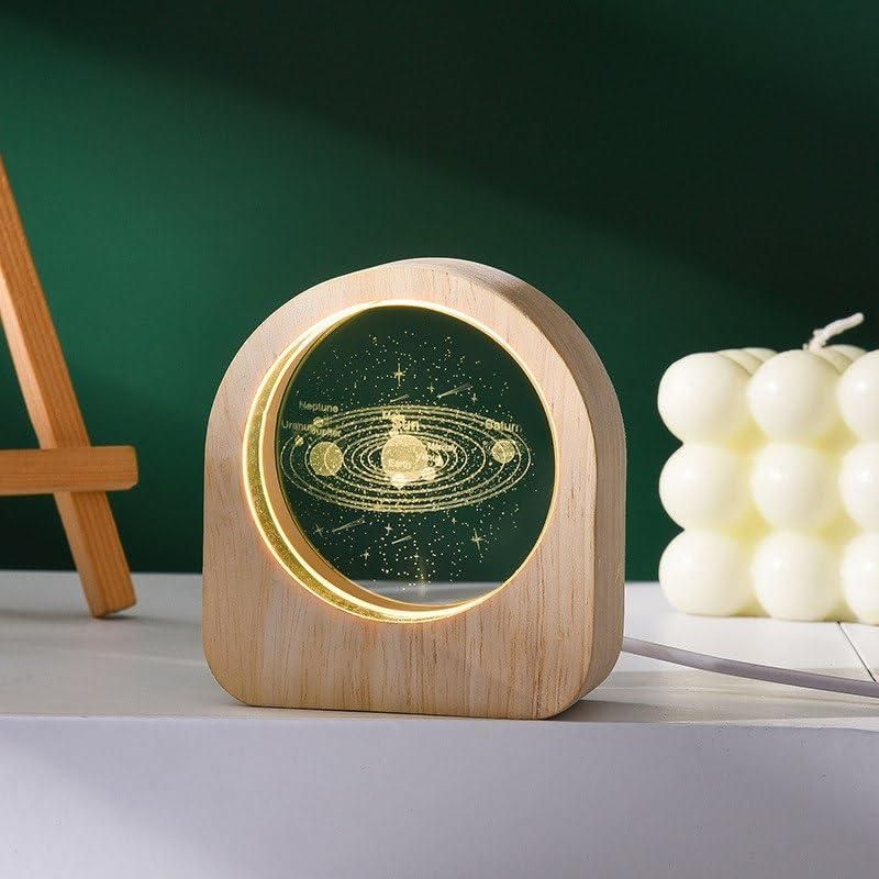 Wooden Solar Galaxy Desk Decor