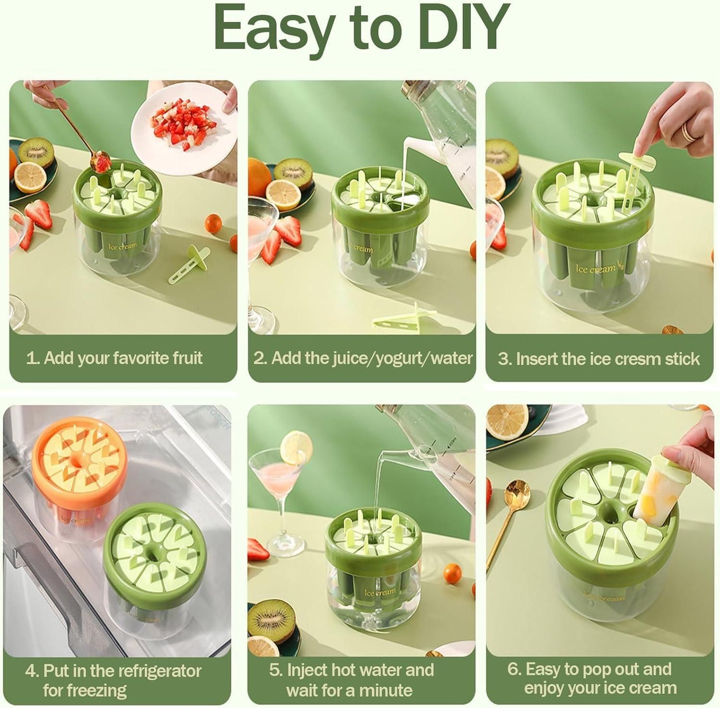 Reusable 8-Pop Ice Mould