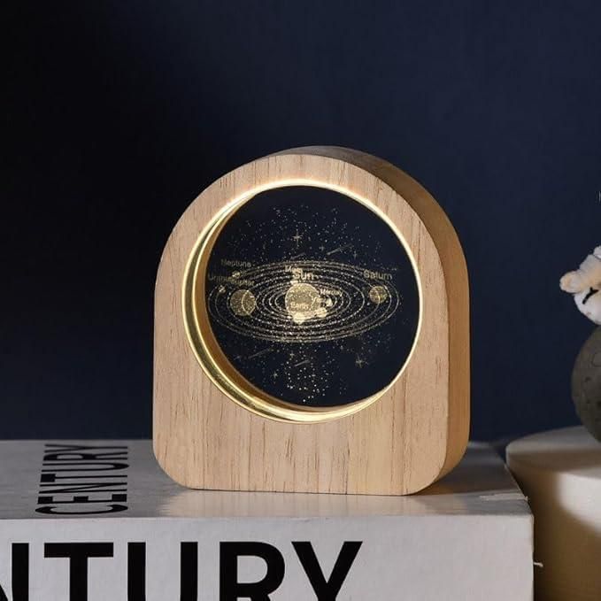 Wooden Solar Galaxy Desk Decor