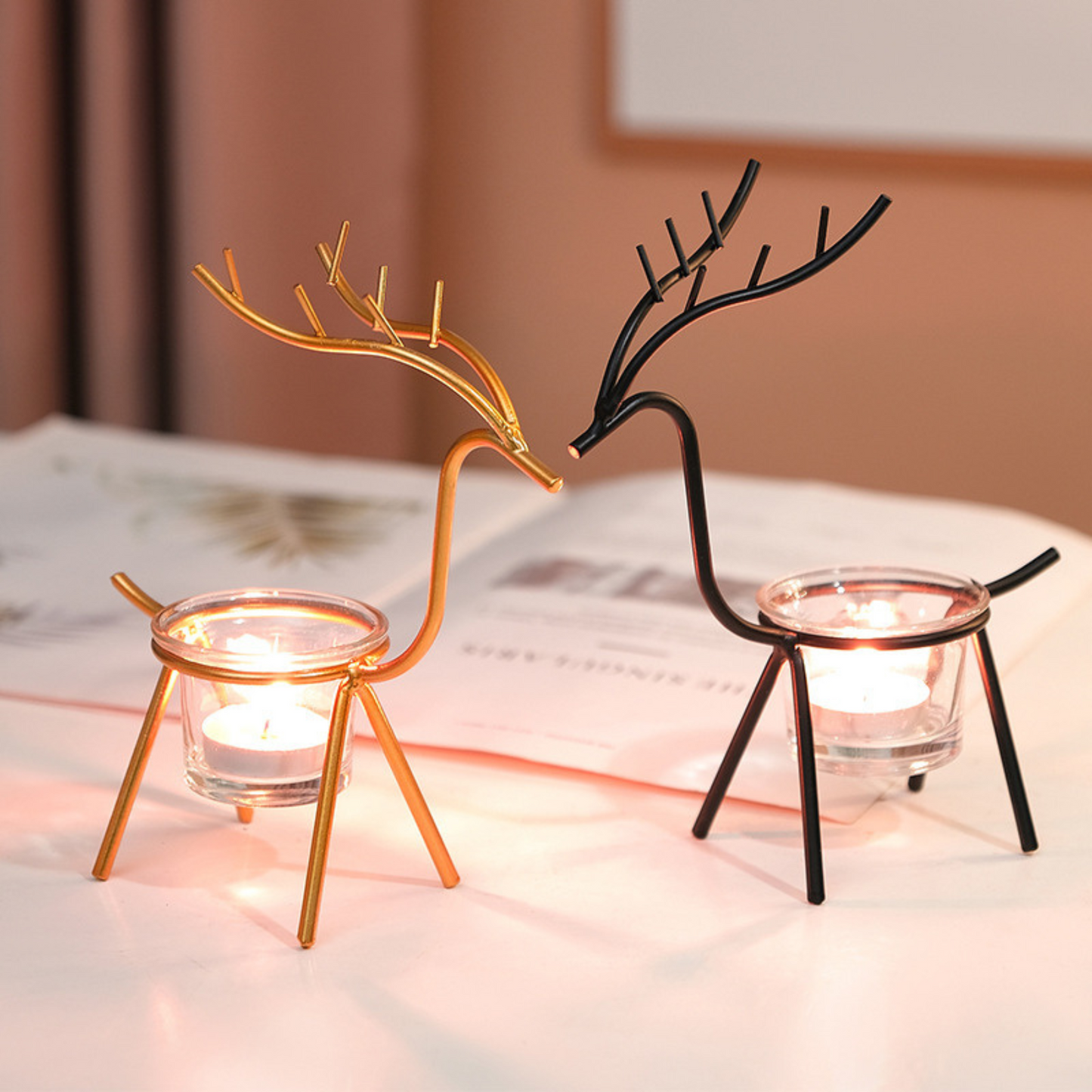 Reindeer Candle Holder Stand