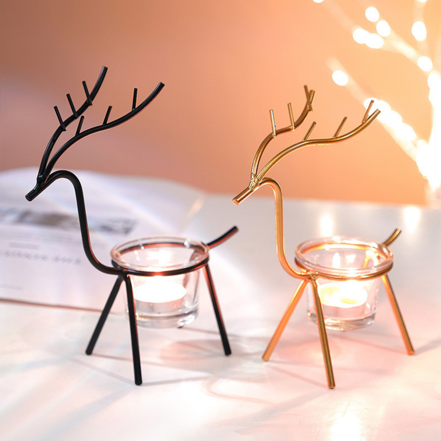 Reindeer Candle Holder Stand
