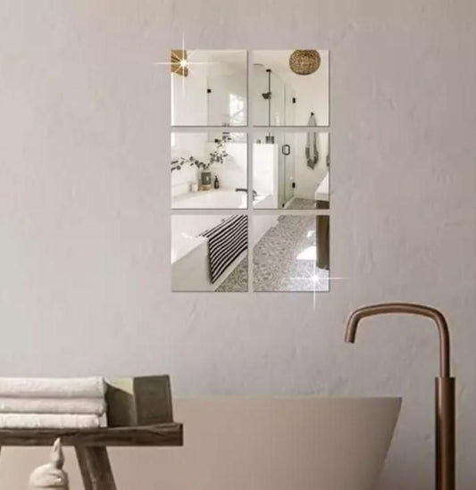 3D Silver Mirror Stickers