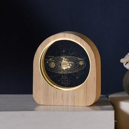 Wooden Solar Galaxy Desk Decor