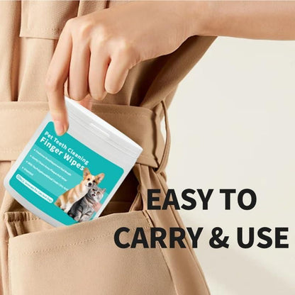 Disposable Pet Dental Finger Wipes