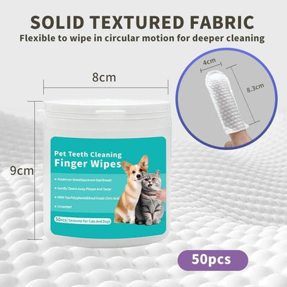 Disposable Pet Dental Finger Wipes
