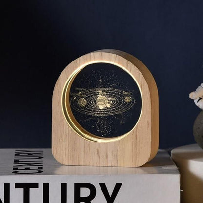 Wooden Solar Galaxy Desk Decor