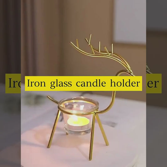 Reindeer Candle Holder Stand